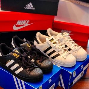 2 Pairs of Adidas Superstar Shell Toes